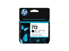 HP 712 - 80 ml - svart - original - DesignJet blekkpatron - for DesignJet Studio, T210, T230, T250, T630, T650