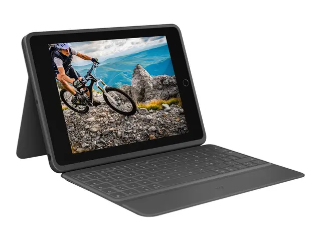 Logitech Rugged Folio - Tastatur og folioveske - Apple Smart conne...
