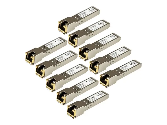 Startech 10 Pack of HPE J8177C Compatible SFP Module, 1000BASE-T, ...