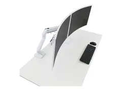 Ergotron HX - Monteringssett (h&#229;ndtak, leddarm, skrivebordsklemmemontering, kausemontering, 2 svingtapper, hengselbue, utvidelse) Konstant kraftteknologi - for 2 LCD-skjermer - hvit - skjermst&#248;rrelse: inntil 32&quot;