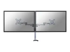 Neomounts FPMA-D935DG - Monteringssett - full bevegelse for 2 LCD-skjermer - sølv - skjermstørrelse: 10"-27" - malje, skrivebordsmonterbar