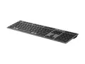 HP 725 - Tastatur- og mussett - multi-device, ultra low profile, OS Auto-Detection, multi surface tracking full size - trådløs - Bluetooth, 2.4 GHz - QWERTY - Dansk - kveldningssvart