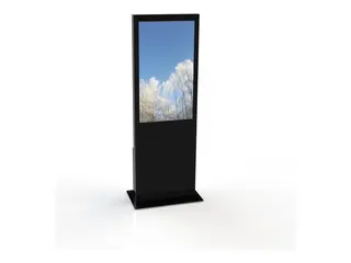 HI-ND - Stativ - totem - for flatpanel - standard, 3 mm HC pleksi svart - skjermstørrelse: 43" - plassering på gulv