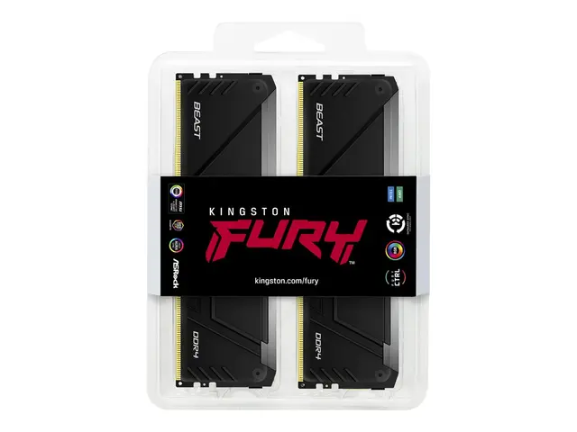 Kingston FURY Beast RGB - DDR4 sett 64 GB: 2 x 32 GB DIMM 288-pin ...