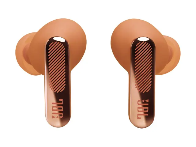JBL LIVE Beam 4 - True wireless-hodetelefoner med mikrofon i øret - Bluetooth - aktiv støydemping - oransje 