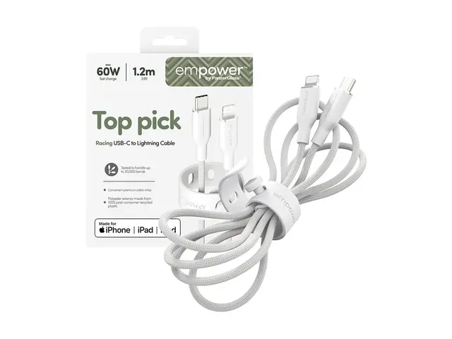 empower by PanzerGlass Racing - Lightning-kabel USB-C hann til Lig...