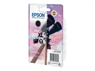 Epson 502XL - 9.2 ml - høykapasitets - svart original - blister - blekkpatron - for Expression Home XP-5100, 5105, 5150, 5155; WorkForce WF-2860, 2865, 2880, 2885