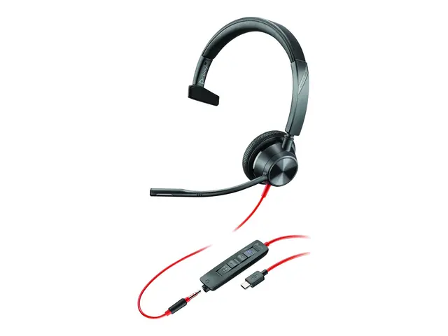 Poly Blackwire 3315-M - 3300 series hodesett on-ear kablet 3,5 mm ...
