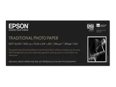 Epson Traditional Photo Paper - Rull (162,6 cm x 15 m) 300 g/m&#178; - fotopapir - for Stylus Pro 11880; SureColor SC-P20000