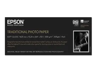 Epson Traditional Photo Paper - Rull (162,6 cm x 15 m) 300 g/m² - fotopapir - for Stylus Pro 11880; SureColor SC-P20000