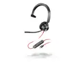 Poly Blackwire 3310 - Blackwire 3300 series hodesett - on-ear - kablet - USB-C - svart - UC-sertifisert