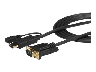 Startech HDMI to VGA Cable - 6ft 2m 1080p - Active Conversion - HDMI to VGA Adapter Cable for Your VGA Monitor / Display (HD2VGAMM6) - adapterkabel - HDMI / VGA - 2 m