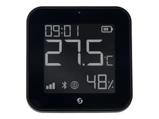 Shelly BLU - Flerformålssensor - trådløs 802.15.4, Bluetooth 5.0, ZigBee 3.0 - 2405 - 2480 Mhz, 2402 - 2480 Mhz - svart