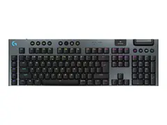 Logitech G G915 X - Tastatur - LIGHTSPEED bakgrunnsbelyst - trådløs - Bluetooth 5.0, 2.4 GHz, USB - QWERTY - US International - tastsvitsj: GL Tactile - svart