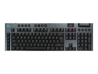 Logitech G G915 X - Tastatur - LIGHTSPEED bakgrunnsbelyst - trådløs - Bluetooth 5.0, 2.4 GHz, USB - QWERTY - US International - tastsvitsj: GL Tactile - svart