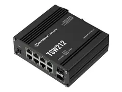 Teltonika TSW212 - Switch - Styrt 8 x 10/100/1000 + 2 x SFP - DIN-skinnemonterbar, overflatemonterbar
