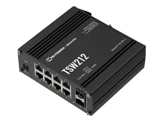 Teltonika TSW212 - Switch - Styrt 8 x 10/100/1000 + 2 x SFP - DIN-skinnemonterbar, overflatemonterbar