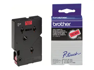 Brother - Svart, rød - Rull (1,2 cm x 7,7 m) 1 stk skriverteip for P-Touch PT-15, PT-20, PT-2000, PT-3000, PT-500, PT-5000, PT-6, PT-8, PT-8E