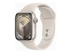 Apple Watch Series 9 (GPS) - 41 mm - stjernelysaluminium smartklokke med sportsbånd - fluorelastomer - stjernelys - båndbredde: S/M - 64 GB - Wi-Fi, Bluetooth, UWB - 31.9 g
