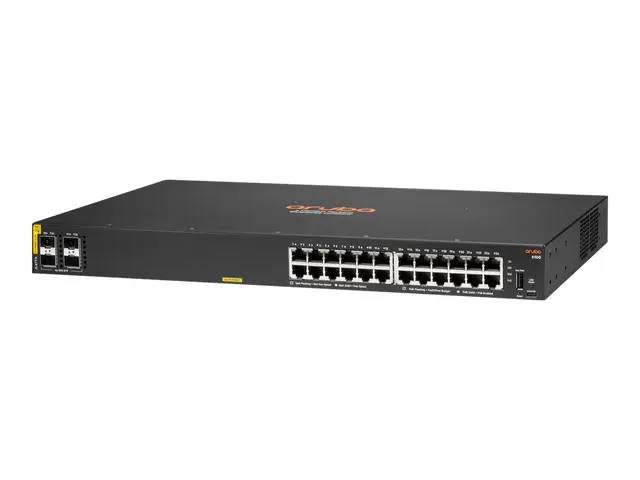 HPE Aruba 6100 24G Class4 PoE 4SFP+ - Switch Styrt 24 x 10/100/100...