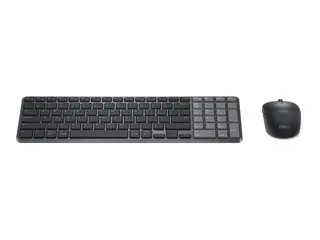 Dell Pro 7 KM746 - Tastatur- og mussett - oppladbar, kompakt trådløs - 2.4 GHz, Bluetooth - QWERTY - Spansk - svart