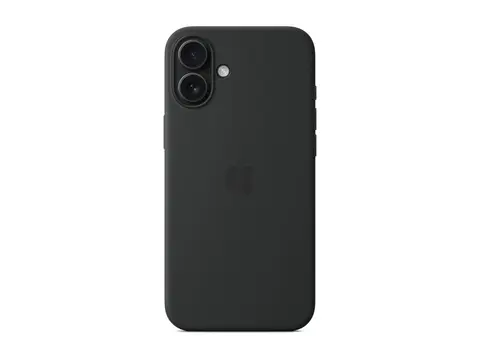 Apple - Beskyttende deksel for mobiltelefon MagSafe-samsvar - silikon - svart - for iPhone 16 Plus