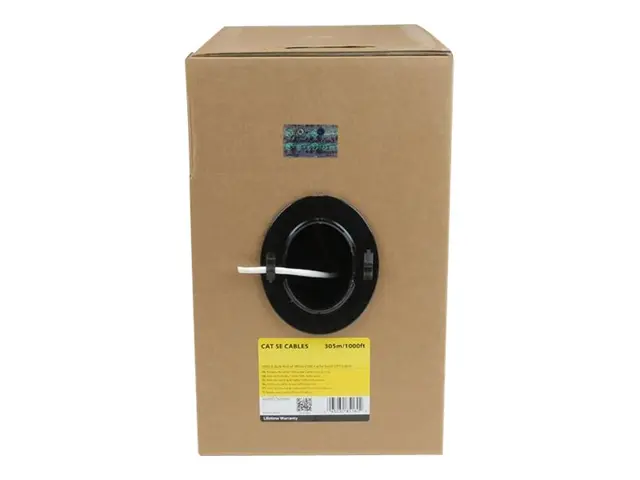 Startech 1000 ft Bulk Roll of White CMR Cat5e Solid UTP Riser Cabl...