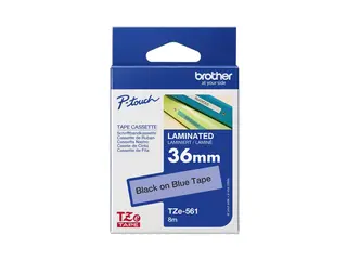 Brother TZe-561 - Sort på blått - Rull (3,6 cm x 8 m) 1 kassett(er) laminert teip for P-Touch PT-3600, 550, 9200, 9400, 9500, 9600, 9800, D800; P-Touch R RL-700