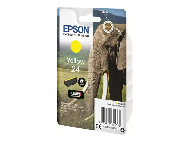 Epson 24 - 4.6 ml - gul - original - blekkpatron - for Expression ...