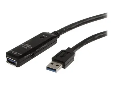 StarTech.com 32.8 ft Active USB 3.0 Extension Cable with AC Power ...