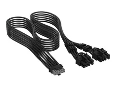 CORSAIR Elite Premium - Strømkabel - 16-stifts PCI-strøm (hann) til 8-pins PCIe-strøm (hann) 65 cm - individually sleeved - svart