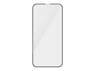 PanzerGlass - Skjermbeskyttelse for mobiltelefon ultra-bred passform med FASTFIT IN-A-BOX - glass - rammefarge svart - for Apple iPhone 13, 13 Pro, 14, 16e, 17e