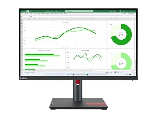 Lenovo P24q-30 - LED-skjerm 23.8" 2560 x 1440 QHD @ 60 Hz IPS 300 ...