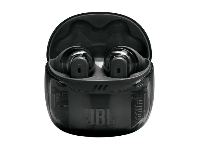 JBL TUNE Flex 2 - Ghost Edition - True wireless-hodetelefoner med mikrofon i øret - Bluetooth - aktiv støydemping - spøkelsessvart 