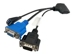 Lenovo ThinkSystem Console Breakout Tastatur / video / musekabel (KVM) - DB-9, HD-15 (VGA), USB-type A - for ThinkSystem SD630 V2 7D1K; SD650-N V2 7D1N
