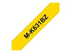 Brother M-K631BZ - Svart på gult - Rull (0,9 cm x 8 m) 1 kassett(er) ulaminert teip for P-Touch PT-55, PT-65, PT-75, PT-85, PT-90, PT-BB4