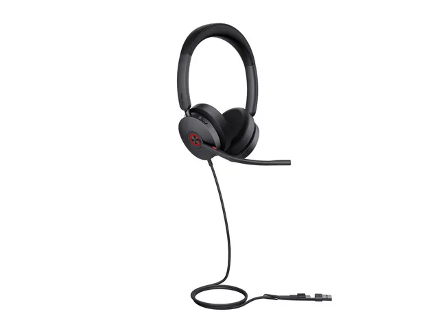 Yealink UH48 Dual - Hodesett on-ear kablet aktiv støydemping USB-C...