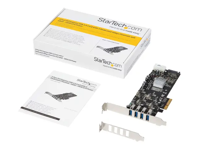 StarTech.com 4 Port USB 3.0 PCIe Card w/ Dedicated Channels - UASP...