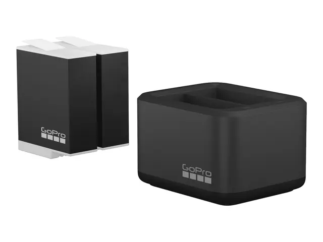 GoPro Dual - USB-batterilader Enduro + batteri 2 x Li-Ion 1720 mAh...