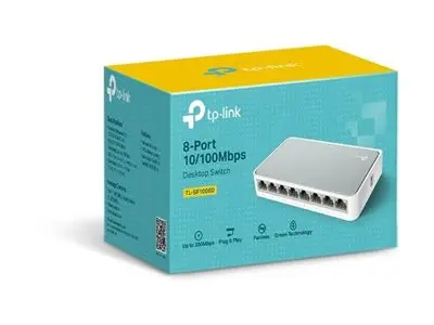 TP-Link TL-SF1008D 8-Port 10/100Mbps Desktop Switch - Switch - 8 x...