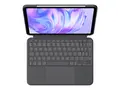 Logitech Combo Touch - Tastatur og folioveske med styrepute - bakbelysning - Apple Smart connector - QWERTY - Nordisk (dansk/finsk/norsk/svensk) - grafitt - for Apple 11-inch iPad Pro M4 Wi-Fi, M4 Wi-Fi + Cellular