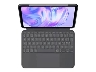 Logitech Combo Touch - Tastatur og folioveske med styrepute - bakbelysning - Apple Smart connector - QWERTY - Nordisk (dansk/finsk/norsk/svensk) - grafitt - for Apple 11-inch iPad Pro M4 Wi-Fi, M4 Wi-Fi + Cellular