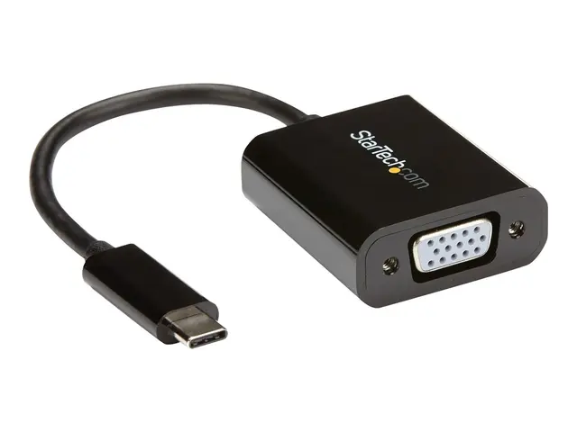 StarTech.com USB-C to VGA Adapter - Black 1080p Video Converter Fo...
