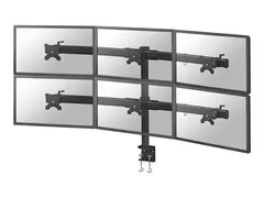 Neomounts FPMA-D700D6 - Monteringssett full bevegelse - for 6 LCD-skjermer - svart - skjermst&#248;rrelse: 19&quot;-27&quot; - klemmemonterbar, skrivebordsmonterbar