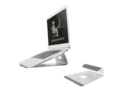 Neomounts NSLS025 - Stativ - for notebook b&#248;rstet aluminium - s&#248;lv - skjermst&#248;rrelse: 10&quot;-17&quot; - skrivebord