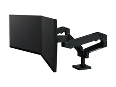 Ergotron LX Pro - Monteringssett (dobbeltarm) modul&#230;r - for 2 LCD-skjermer - side-by-side - aluminium - svart - skjermst&#248;rrelse: inntil 27&quot; - skrivebordsmonterbar