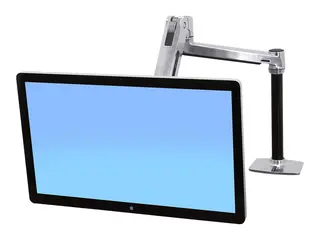 Ergotron LX HD Sit-Stand - Monteringssett (leddarm, stang, VESA-adapter, bordklemmefot, maljemonteringsfot) Konstant kraftteknologi - for LCD-skjerm - polert aluminium - skjermstørrelse: up to 49"