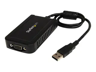 StarTech.com USB to VGA Adapter 1920x1200 - External Video &amp; Graphics Card - Dual Monitor Display Adapter - Supports Windows (USB2VGAE3) - USB/VGA-adapter - USB til HD-15 (VGA) - TAA-samsvar - 50 cm