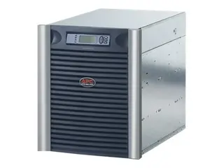 APC Symmetra LX 8kVA Scalable to 8kVA N+1 Strømarray (kan monteres i rack) - AC 220/230/240/380/400/415 V - 8000 VA - enkeltfase - Ethernet 10/100 - utgangskontakter: 15 - 13U - svart, sølv