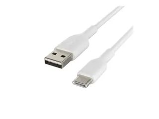 Belkin BoostCharge - USB-kabel - 24 pin USB-C (hann) til USB (hann) USB 2.0 - 1 m - hvit (en pakke 2)